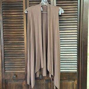 Azules Tan Cardigan Vest Size Small